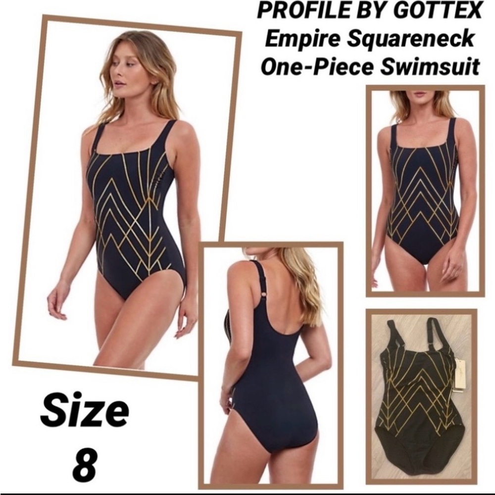 PROFILE BY GOTTEX Empire Squareneck One-Piece Swimsuit